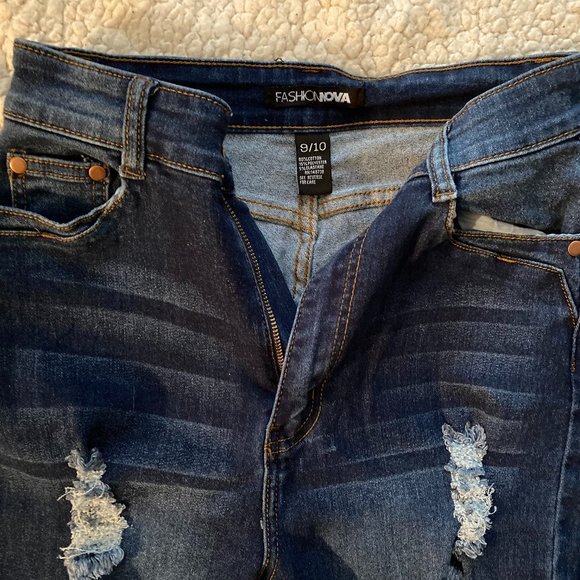 Blue Jeans With Rips - Picture 5 of 5